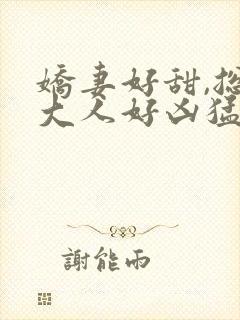 娇妻好甜,总裁大人好凶猛苏南风的结局