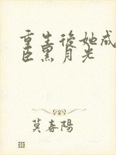 重生后她成了权臣黑月光