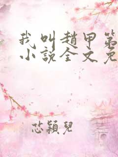 我叫赵甲第原著小说全文免费阅读