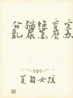 公猫绝育完还是乱尿怎么办