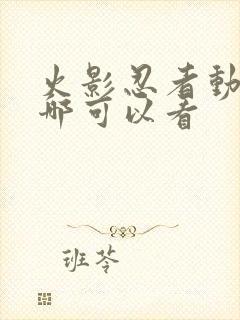 火影忍者动漫在哪可以看