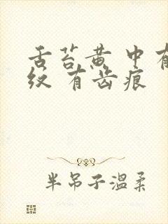 舌苔黄 中有裂纹 有齿痕