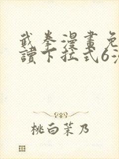 武拳漫画免费阅读下拉式6漫画