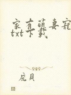 家有萌妻宠上天txt下载