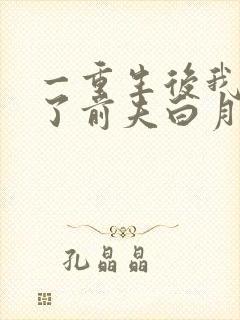 一重生后我顶替了前夫白月光