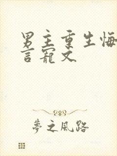 男主重生悔悟古言宠文