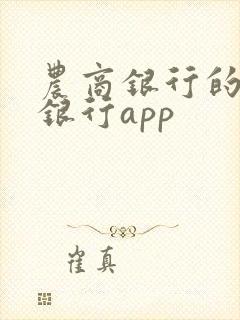 农商银行的手机银行app