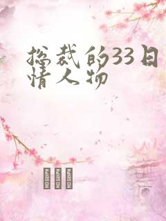 总裁的33日索情人物