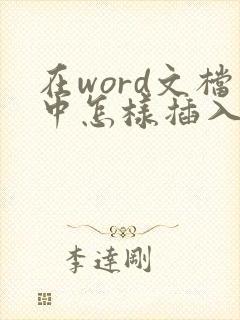 在word文档中怎样插入田字格