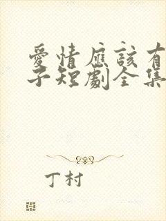 爱情应该有的样子短剧全集免费观看