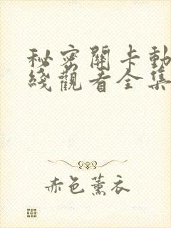 秘密关卡动漫在线观看全集免费播放