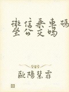 微信乘车码可以坐公交吗