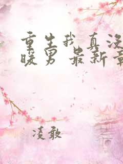 重生我真没想当暖男 最新章节