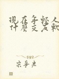 现在年轻人都玩什么交友软件