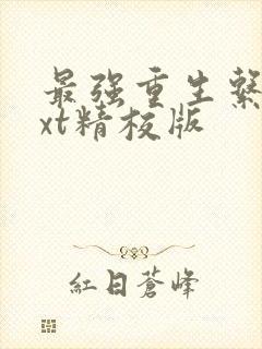 最强重生系统txt精校版