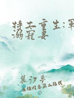 特工重生:军少溺宠妻