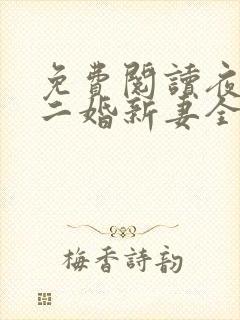 免费阅读夜少的二婚新妻全文