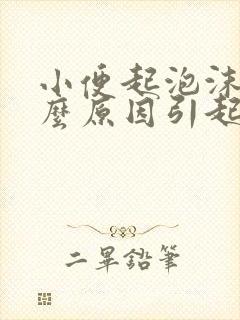 小便起泡沫是什么原因引起的