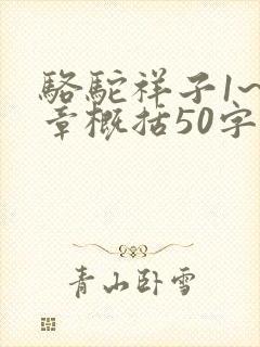 骆驼祥子1~8章概括50字