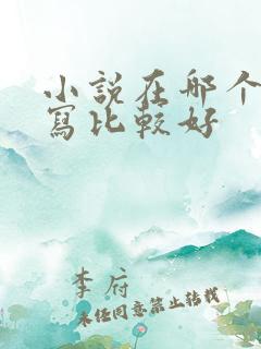 小说在哪个平台写比较好