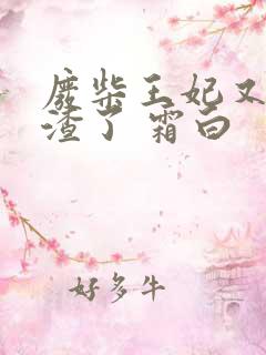 废柴王妃又在虐渣了 霜白