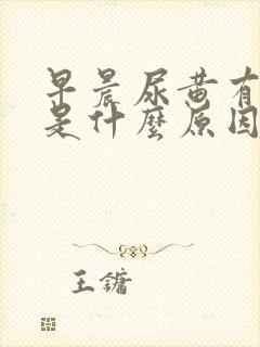 早晨尿黄有泡沫是什么原因引起的