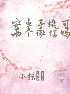 安卓手机可以用两个微信吗