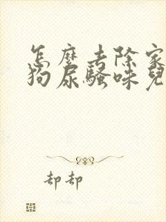 怎么去除家里的狗尿骚味儿