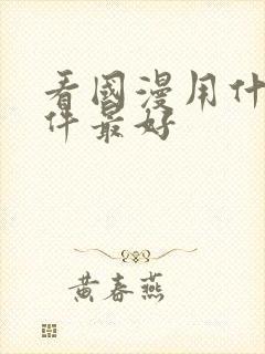 看国漫用什么软件最好