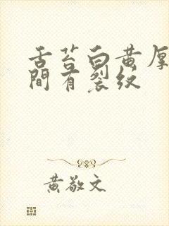 舌苔白黄厚腻中间有裂纹