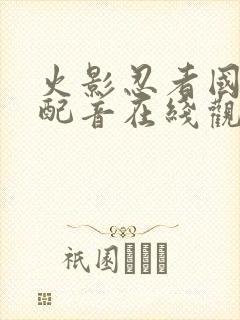 火影忍者国语版配音在线观看