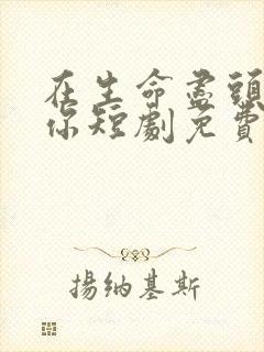 在生命尽头说爱你短剧免费观看