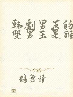 韩剧男友的秘密双男主是谁