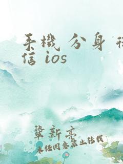 手机 分身 微信 ios