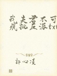 我夫君不可能是疯批反派txt小说