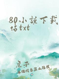 80小说下载网站txt