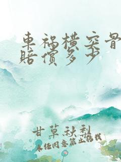 车祸横突骨折能赔偿多少