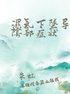 湿气下坠导致的阴部症状