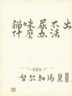 猫咪尿不出来有什么办法