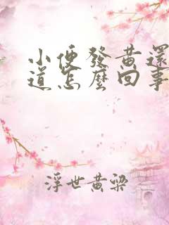 小便发黄还有味道怎么回事