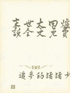 末世大回炉 小说全文免费阅读