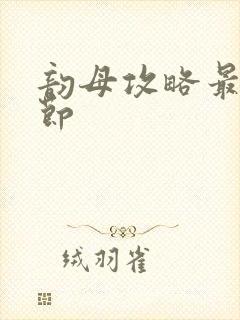 韵母攻略最新章节