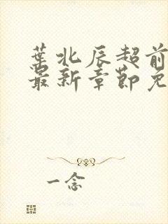 叶北辰超前更新最新章节免费阅读