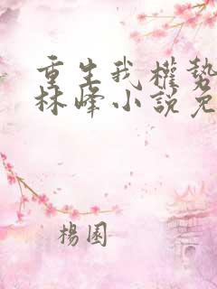 重生我权势滔天林峰小说免费阅读