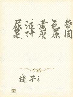 尿液黄色带泡沫是什么原因