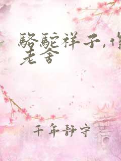 骆驼祥子,作者老舍