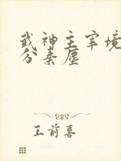 武神主宰境界划分秦尘
