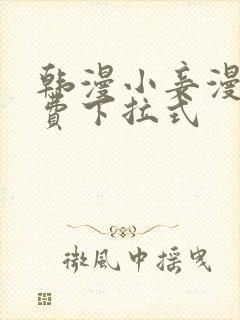 韩漫小妾漫画免费下拉式