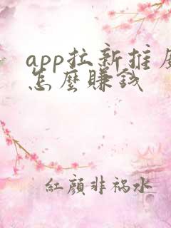 app拉新推广怎么赚钱