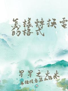 怎样转换电子书的格式